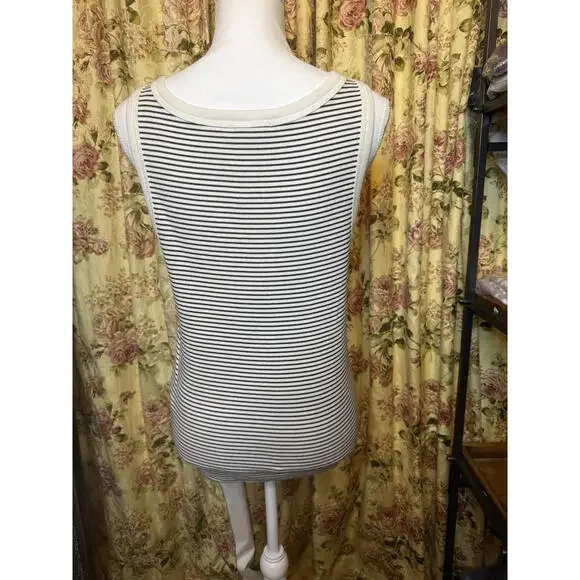 NWT! Madewell Women's Brightside High-Neck Rib Tank Top Size Medium - Picture 2 of 6